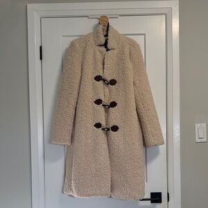 J.Crew Faux Shearling Toggle Coat